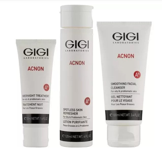 ACNON TREATMENT SET (cleanser, skin refresher, overnight treatment)  (retail)