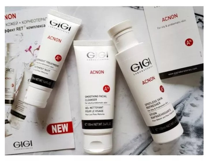 ACNON TREATMENT SET (cleanser, skin refresher, overnight treatment)  (retail)